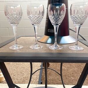 set of 4 Mikasa  Coventry crystal wine glasses
